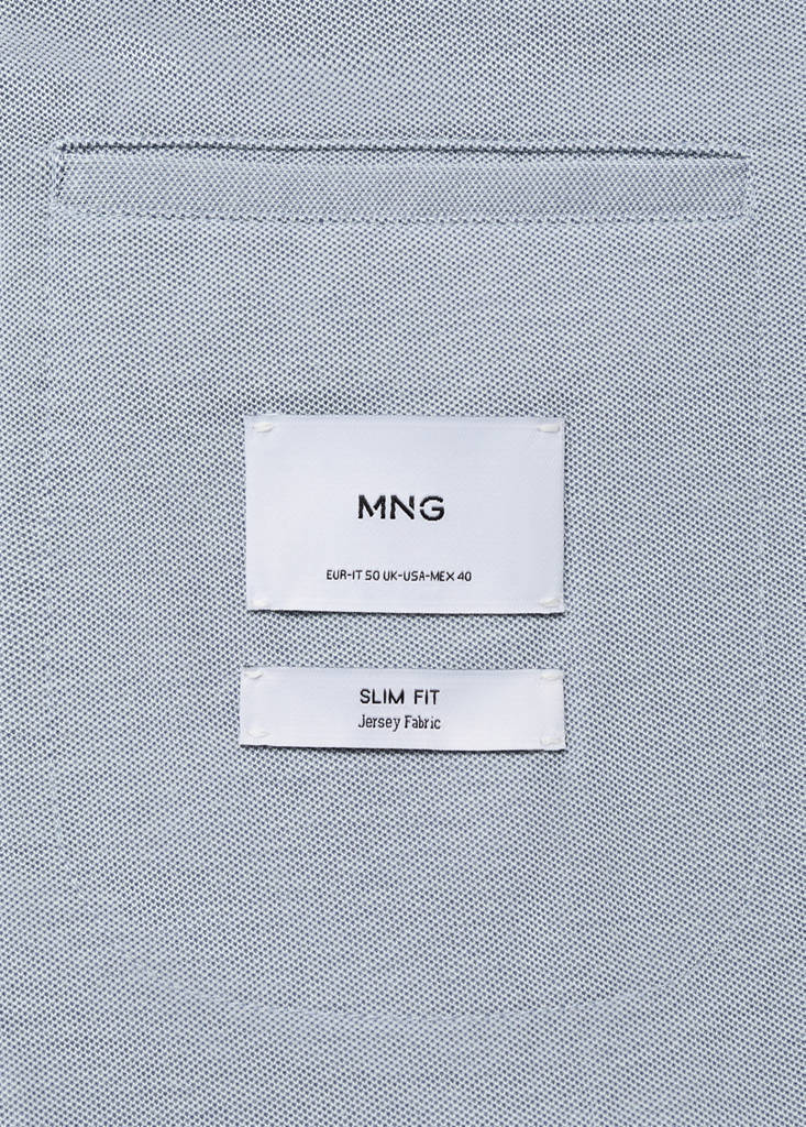 Verner slim-fit cotton jacket — Sky Blue