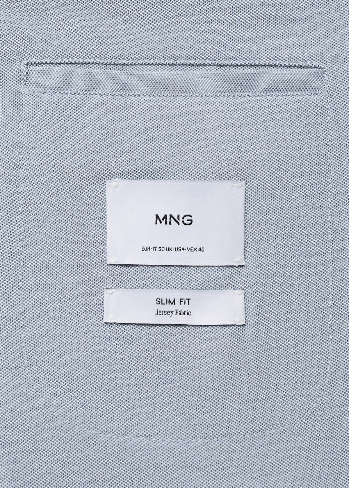 Verner slim-fit cotton jacket — Sky Blue