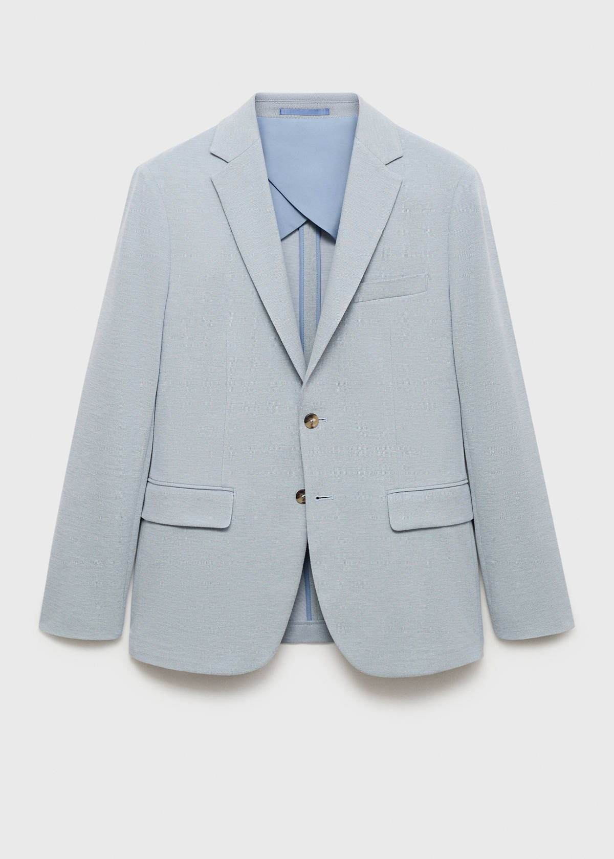 Verner slim-fit cotton jacket — Sky Blue