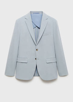 Verner slim-fit cotton jacket — Sky Blue 6