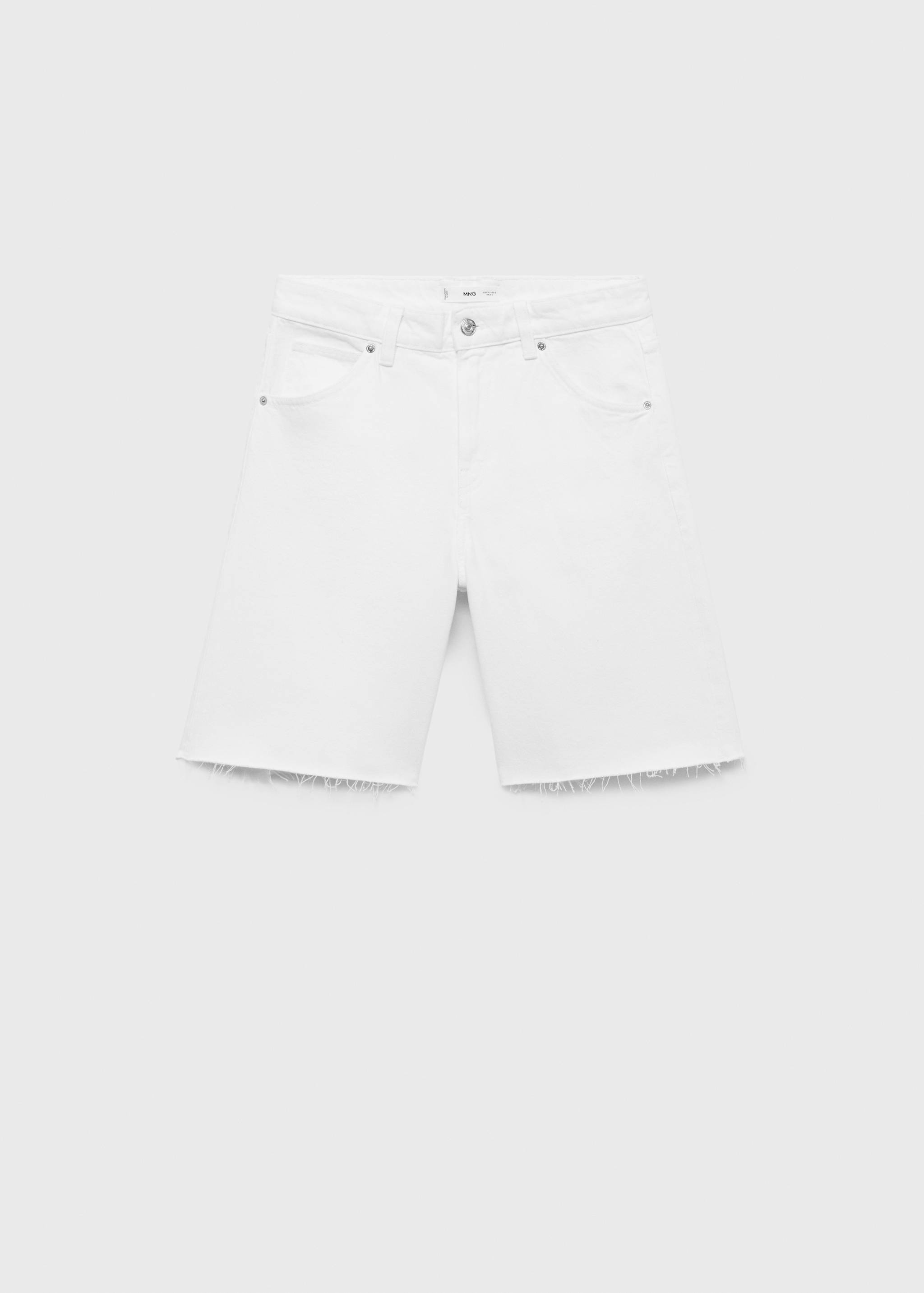 Bermuda denim bas effiloché - Article sans modèle