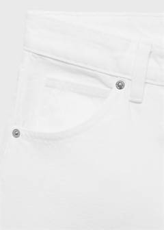 Frayed hem denim shorts — White 9