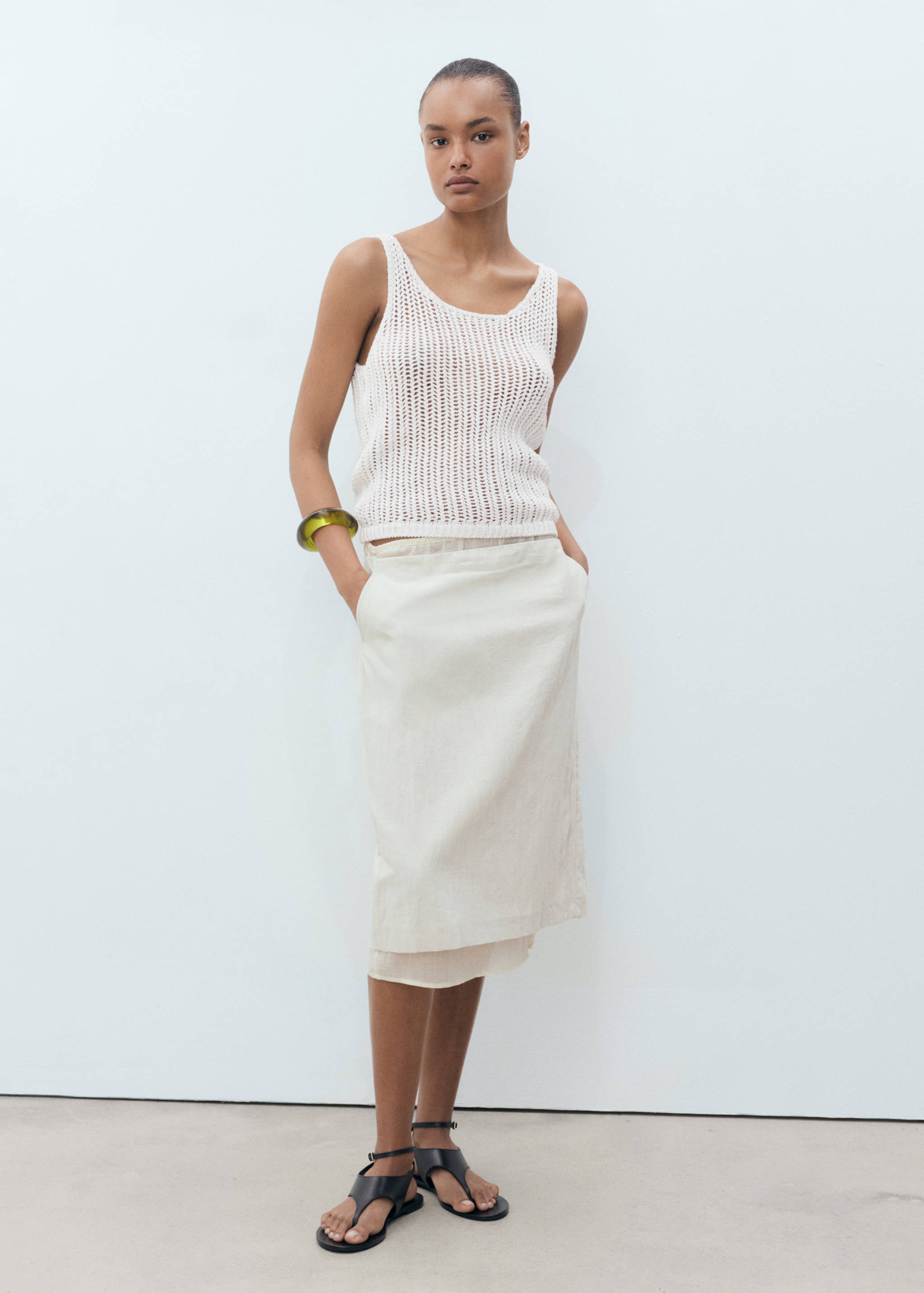 قمة الكروشيه مع الأشرطة - رؤية عامة