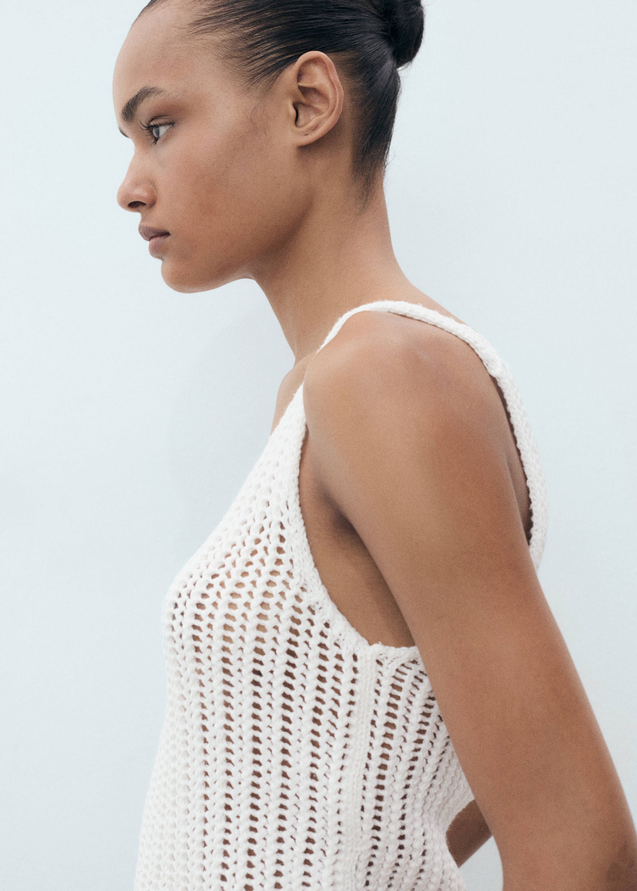 قمة الكروشيه مع الأشرطة - تفاصيل المنتج 1