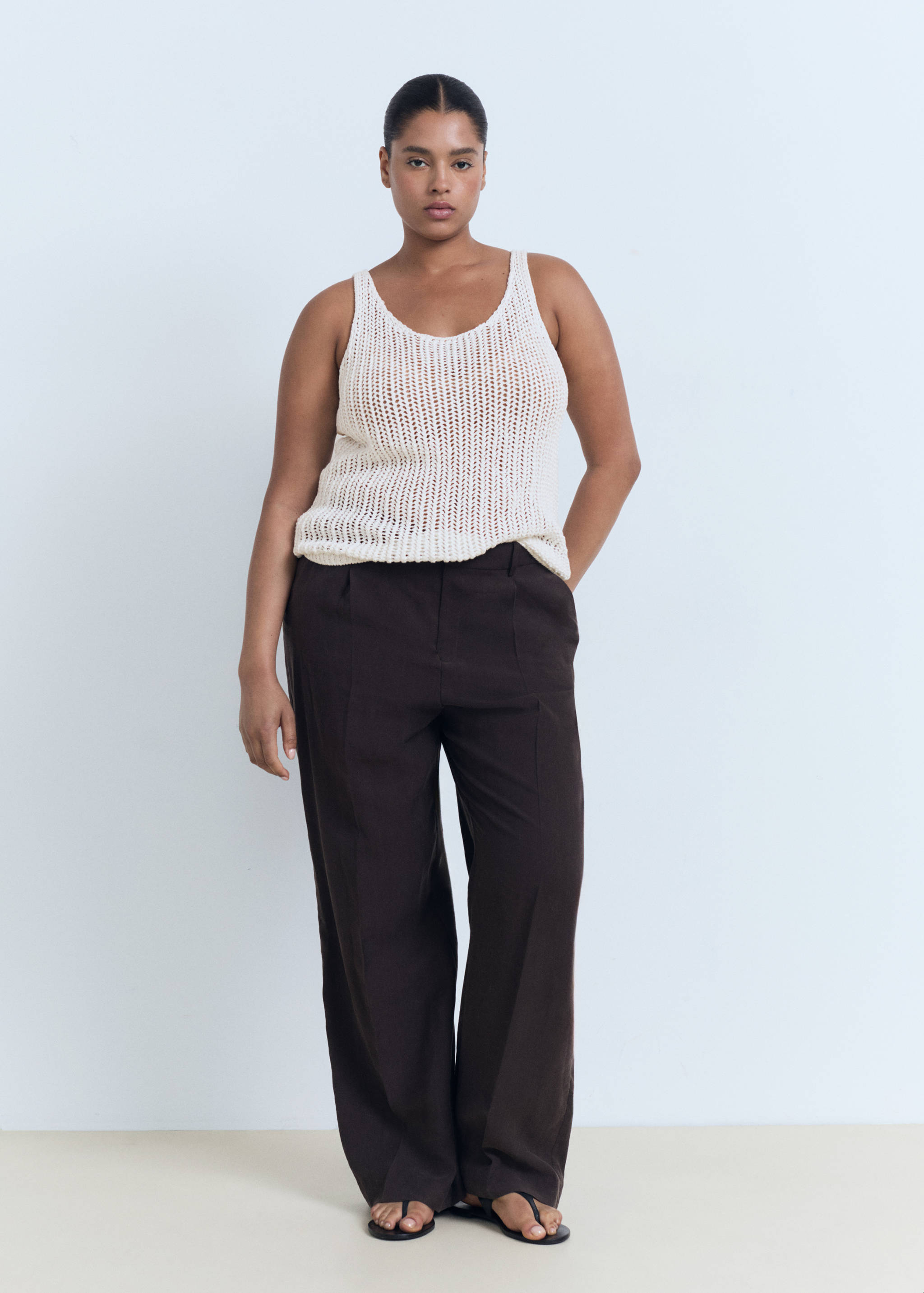 قمة الكروشيه مع الأشرطة - تفاصيل المنتج 3