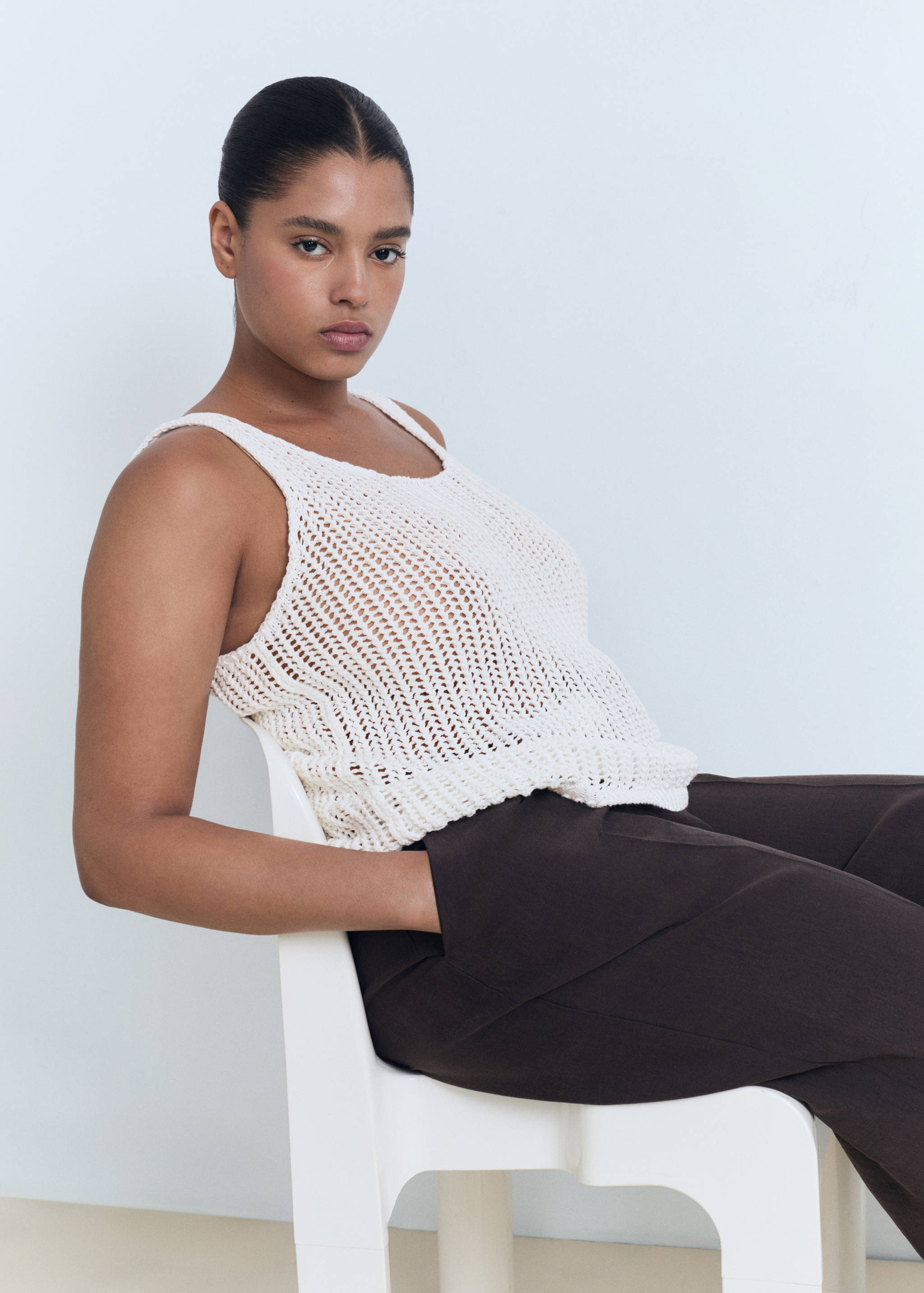 قمة الكروشيه مع الأشرطة - تفاصيل المنتج 4