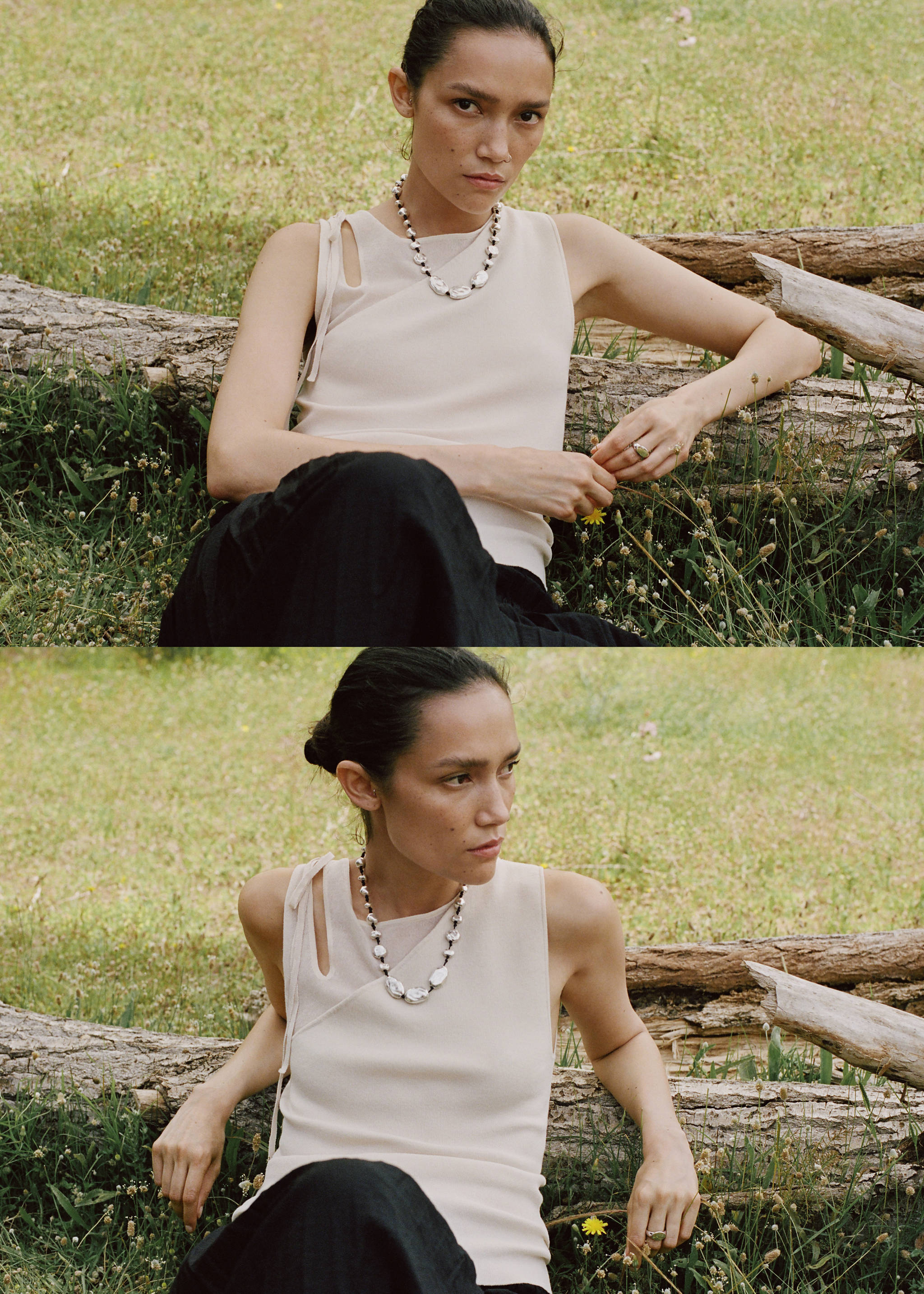 Knitted top with cut-out - Details of the article 6