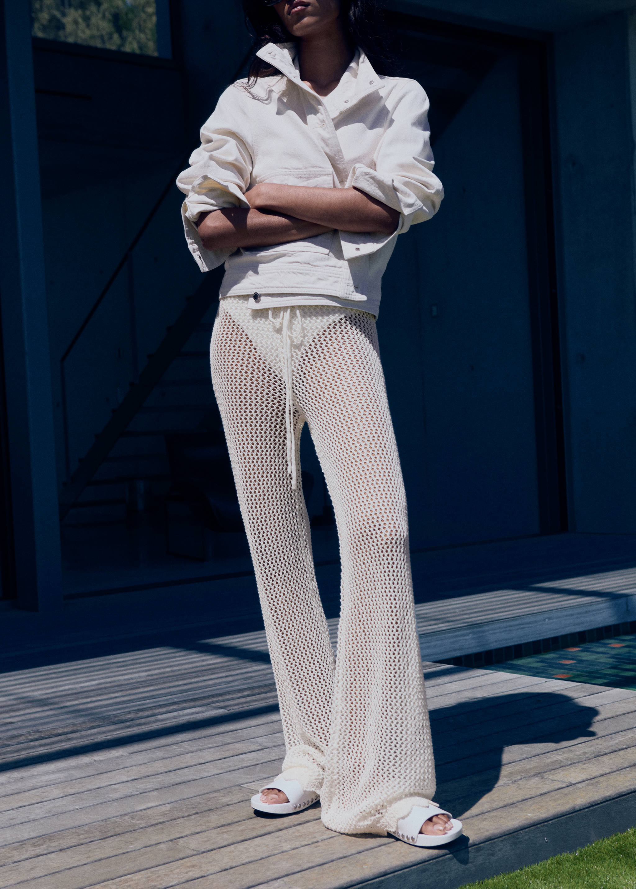 Flared-Häkelhose - Mittlere Ansicht