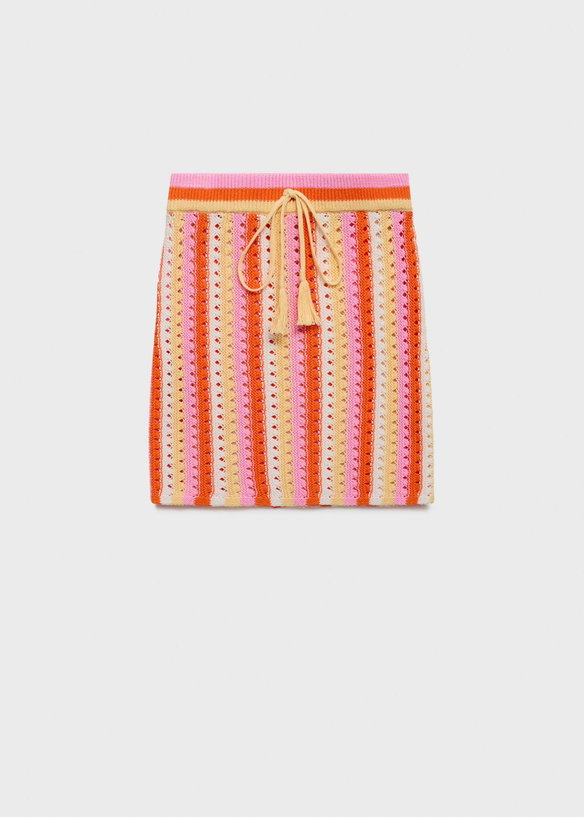 Two-tone striped crochet skirt - Article without model