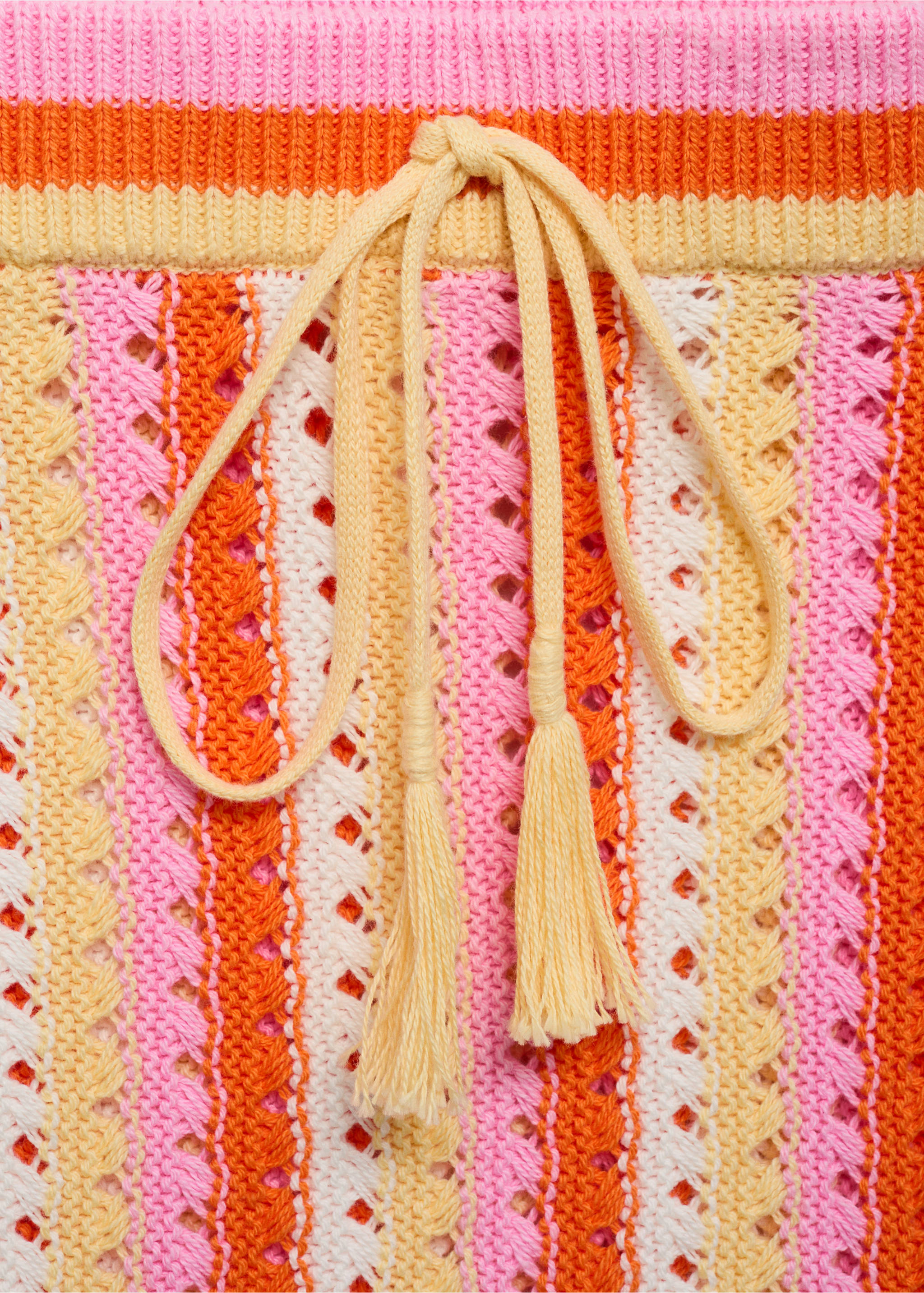 Falda crochet rayas bicolor - Detalle del artículo 8, Rosa. Ref: 17091183-00.