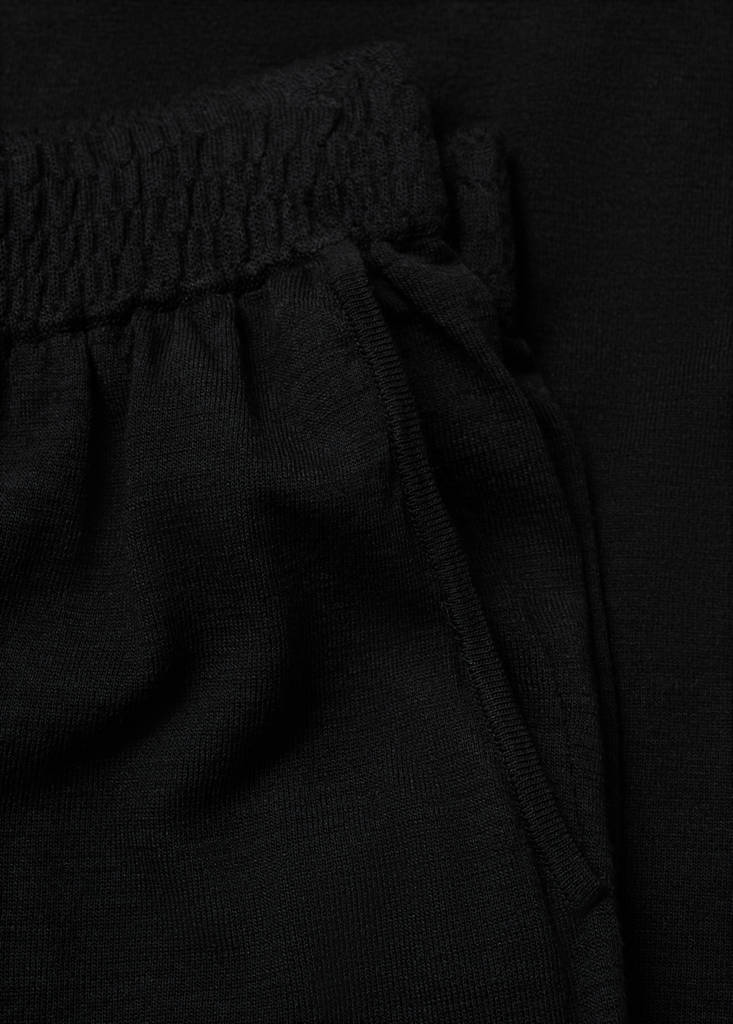 Fine-knit straight-fit trousers — Black