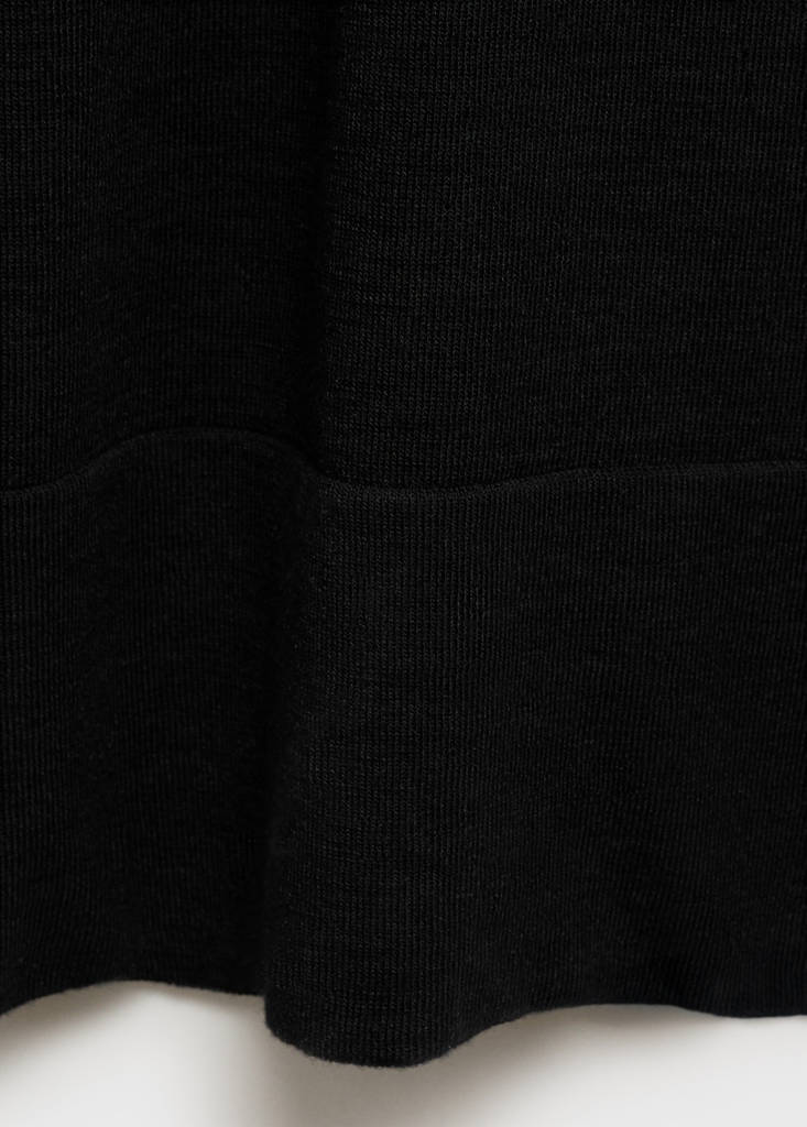 Fine-knit straight-fit trousers — Black