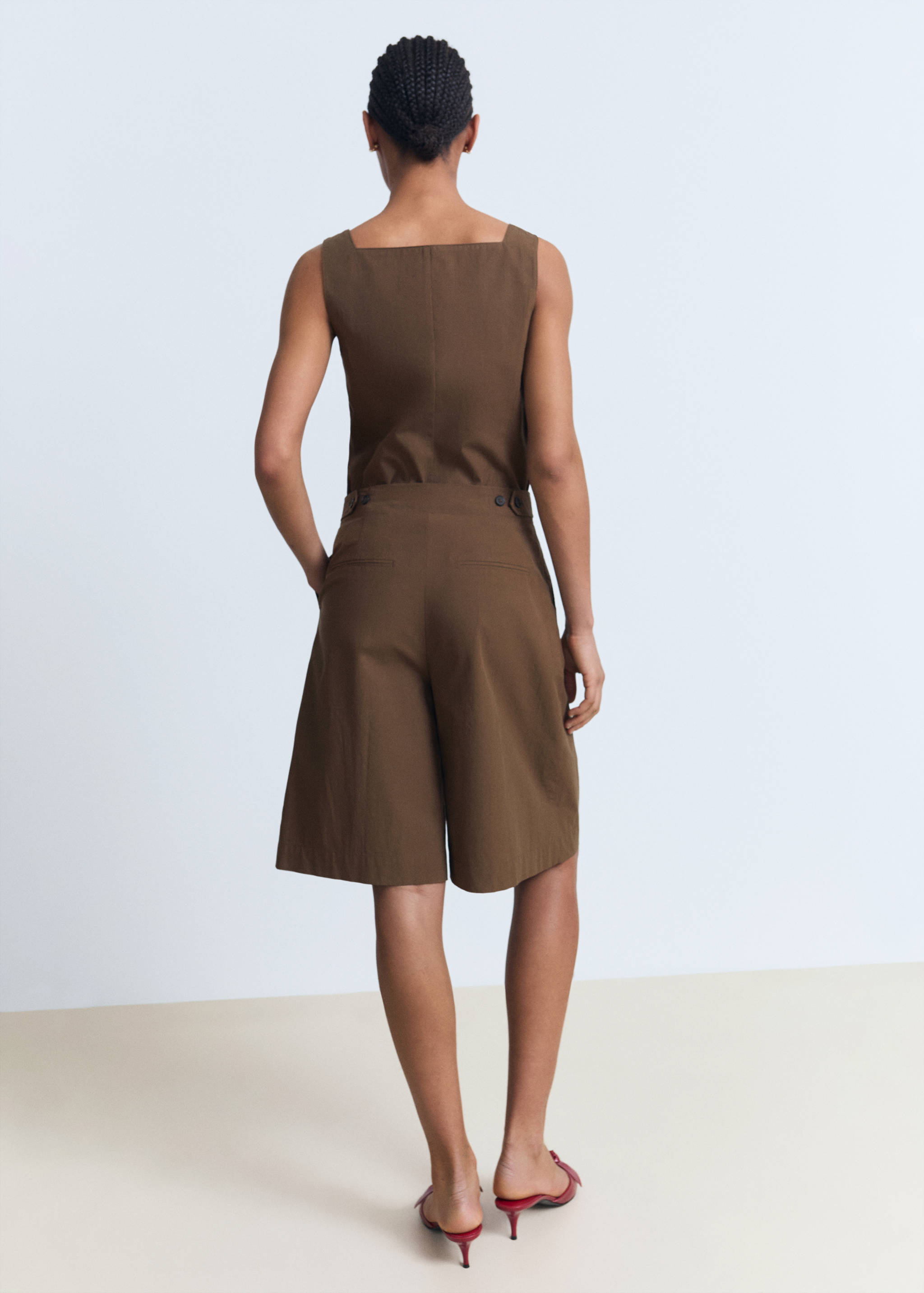 Cotton suit bermuda shorts - Reverse of the article