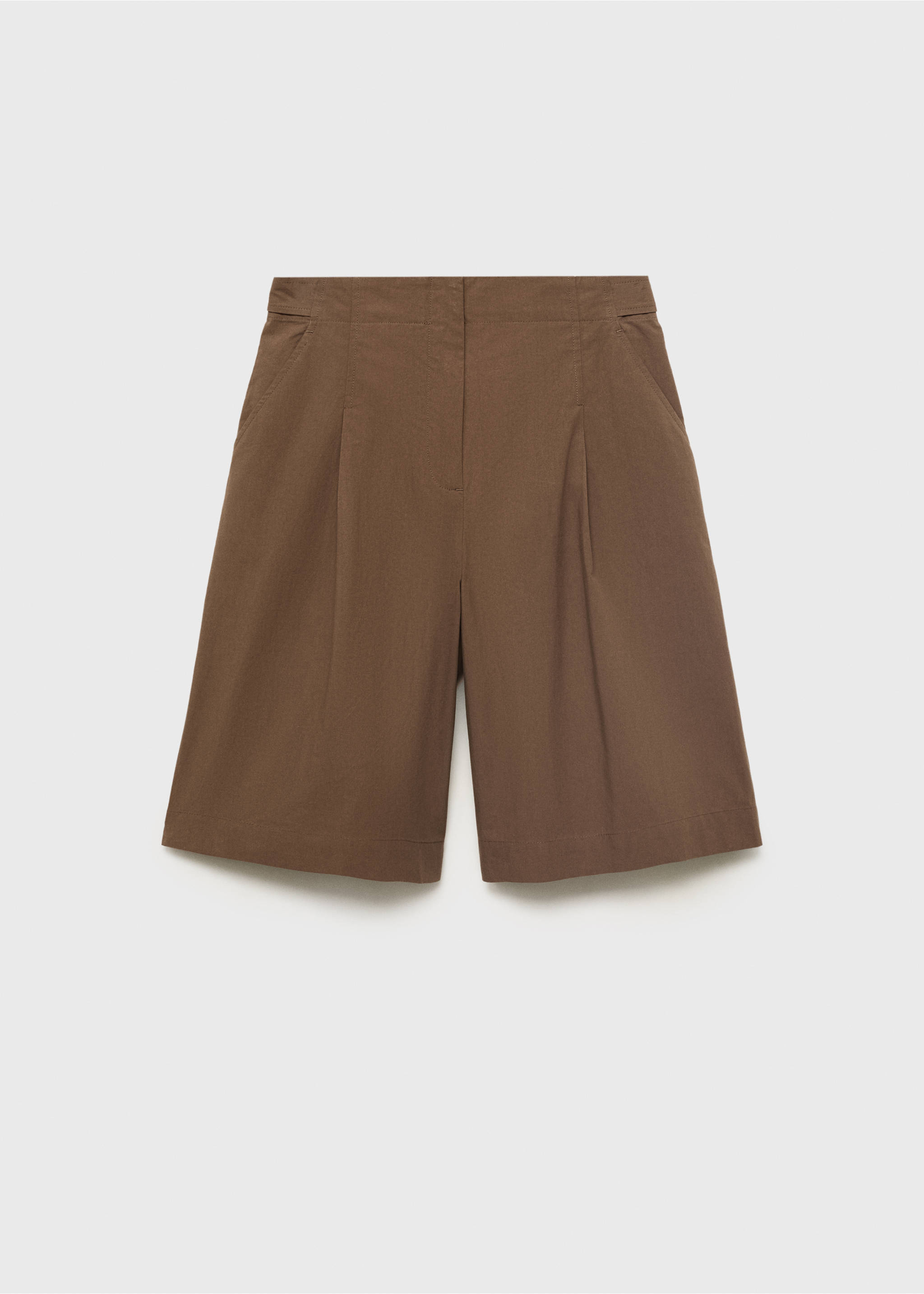 Cotton suit bermuda shorts - Article without model, Brown. Ref: 17091187-00.