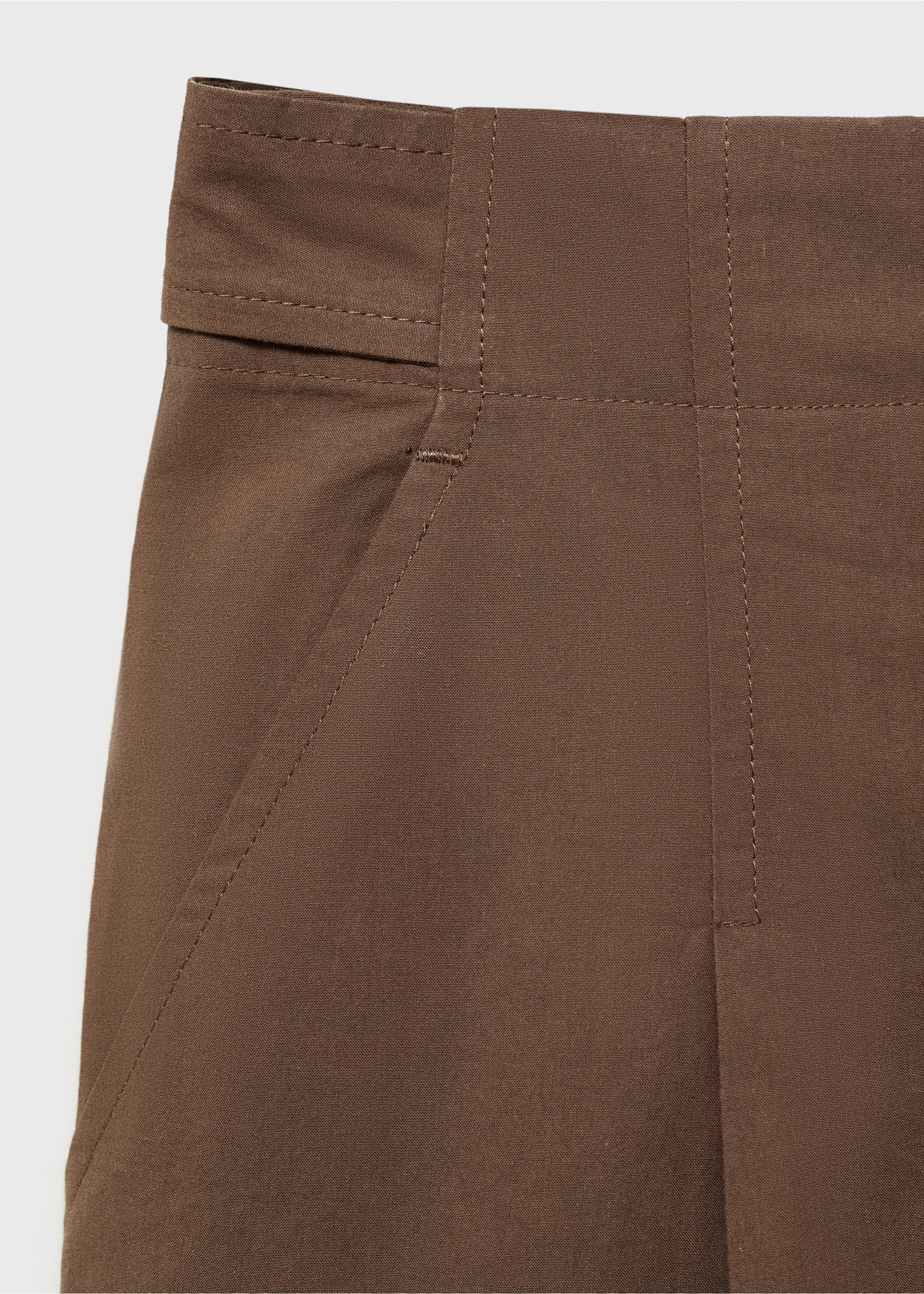Cotton suit bermuda shorts - Details of the article 0, Brown. Ref: 17091187-00.
