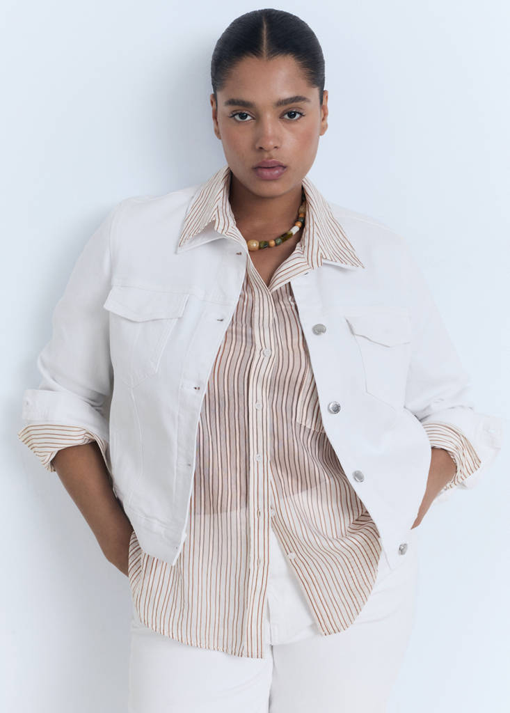 Pockets denim jacket — White