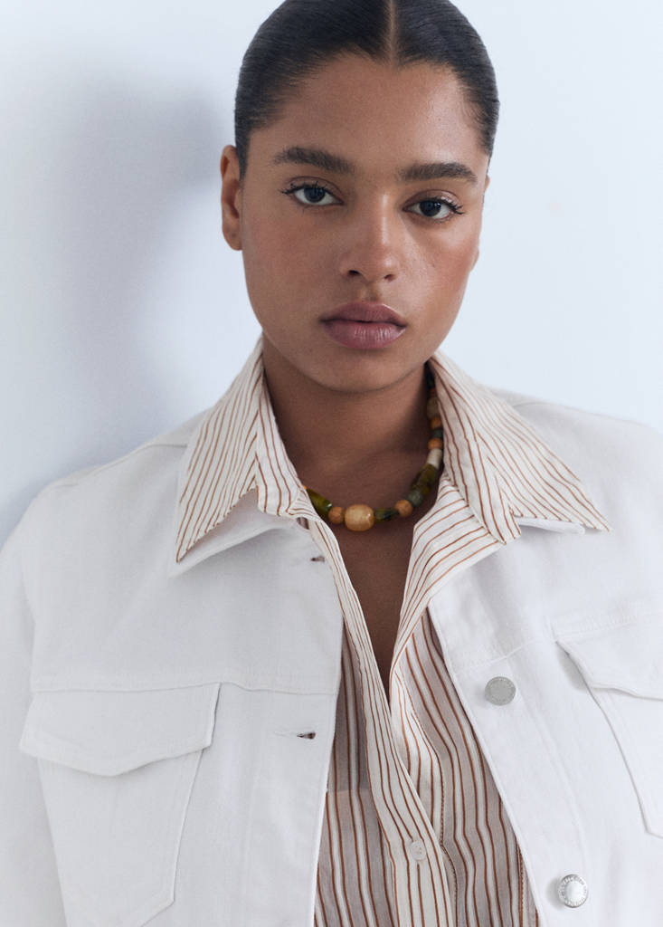 Pockets denim jacket — White