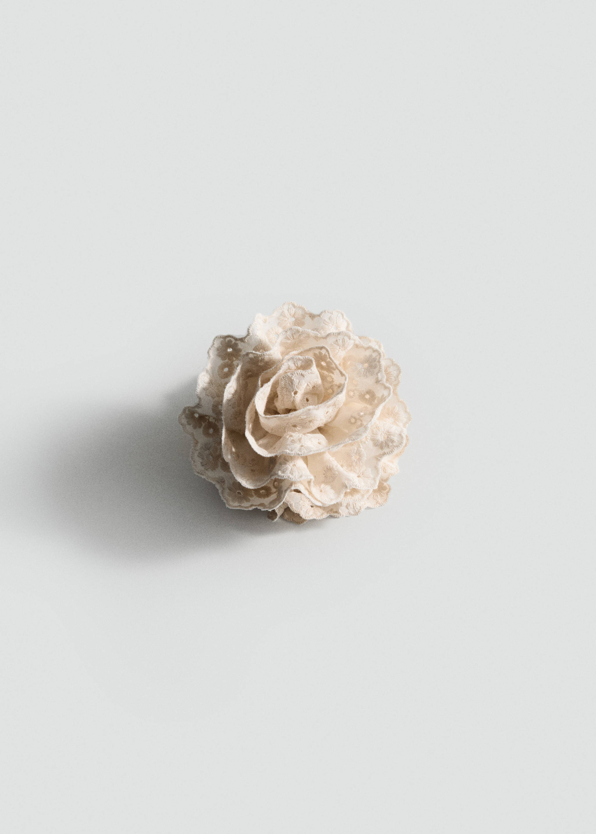 Barrette fleur brodée - Article sans modèle