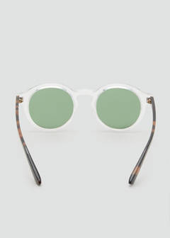 Semi-transparent frame sunglasses — White 3