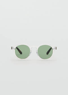 Semi-transparent frame sunglasses — White 1