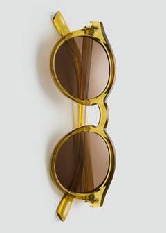 Semi-transparent frame sunglasses — Ochre 4