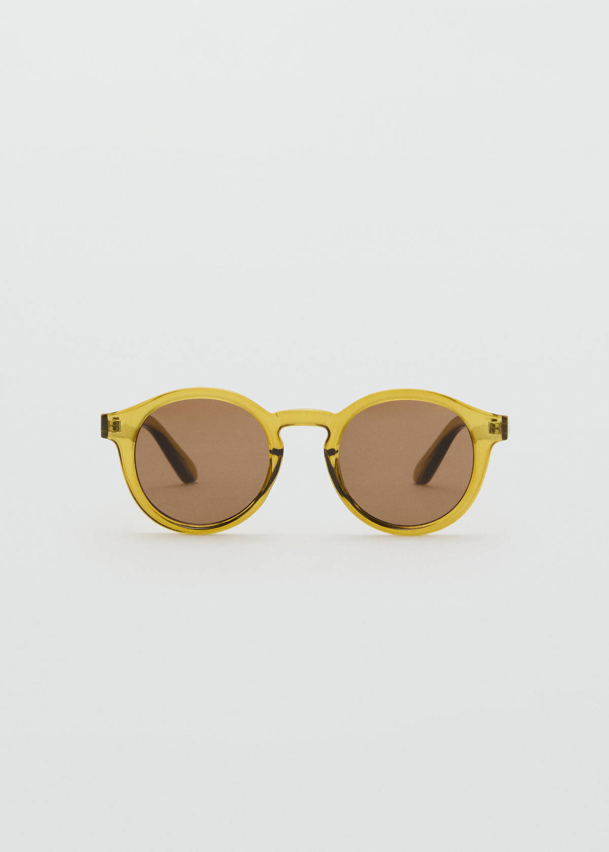 Semi-transparent frame sunglasses — Ochre