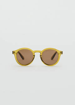 Semi-transparent frame sunglasses — Ochre 1