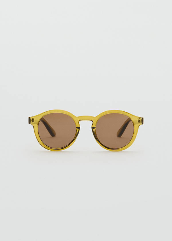 Semi-transparent frame sunglasses — Ochre