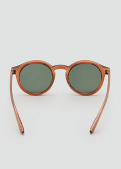 Semi-transparent frame sunglasses — Chocolate 3
