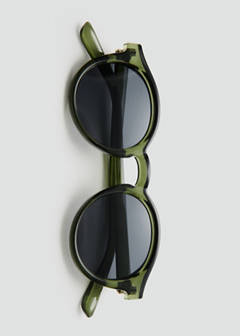 Semi-transparent frame sunglasses — Khaki 4