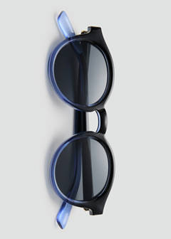 Semi-transparent frame sunglasses — Navy 4