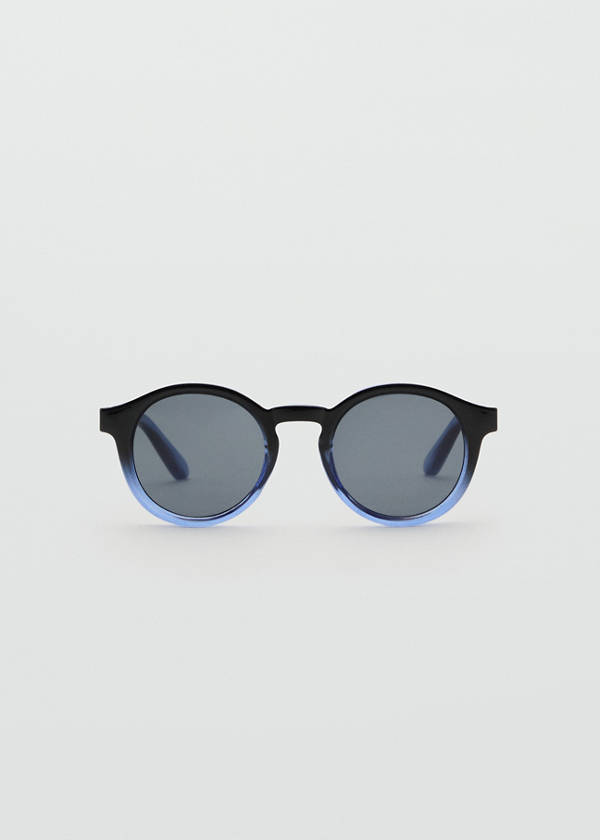 Semi-transparent frame sunglasses — Navy