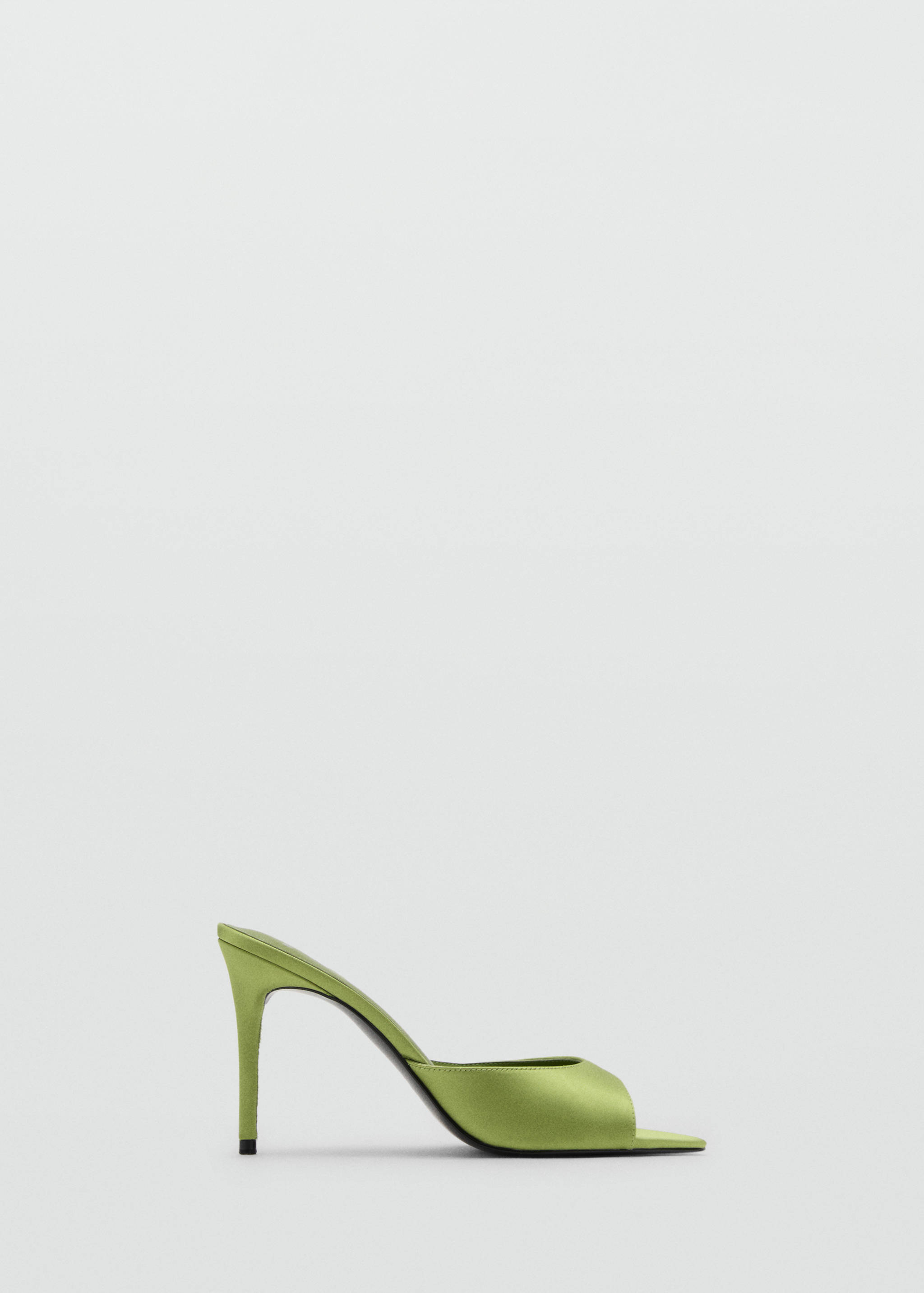 Satin-effect heeled sandals - Article without model