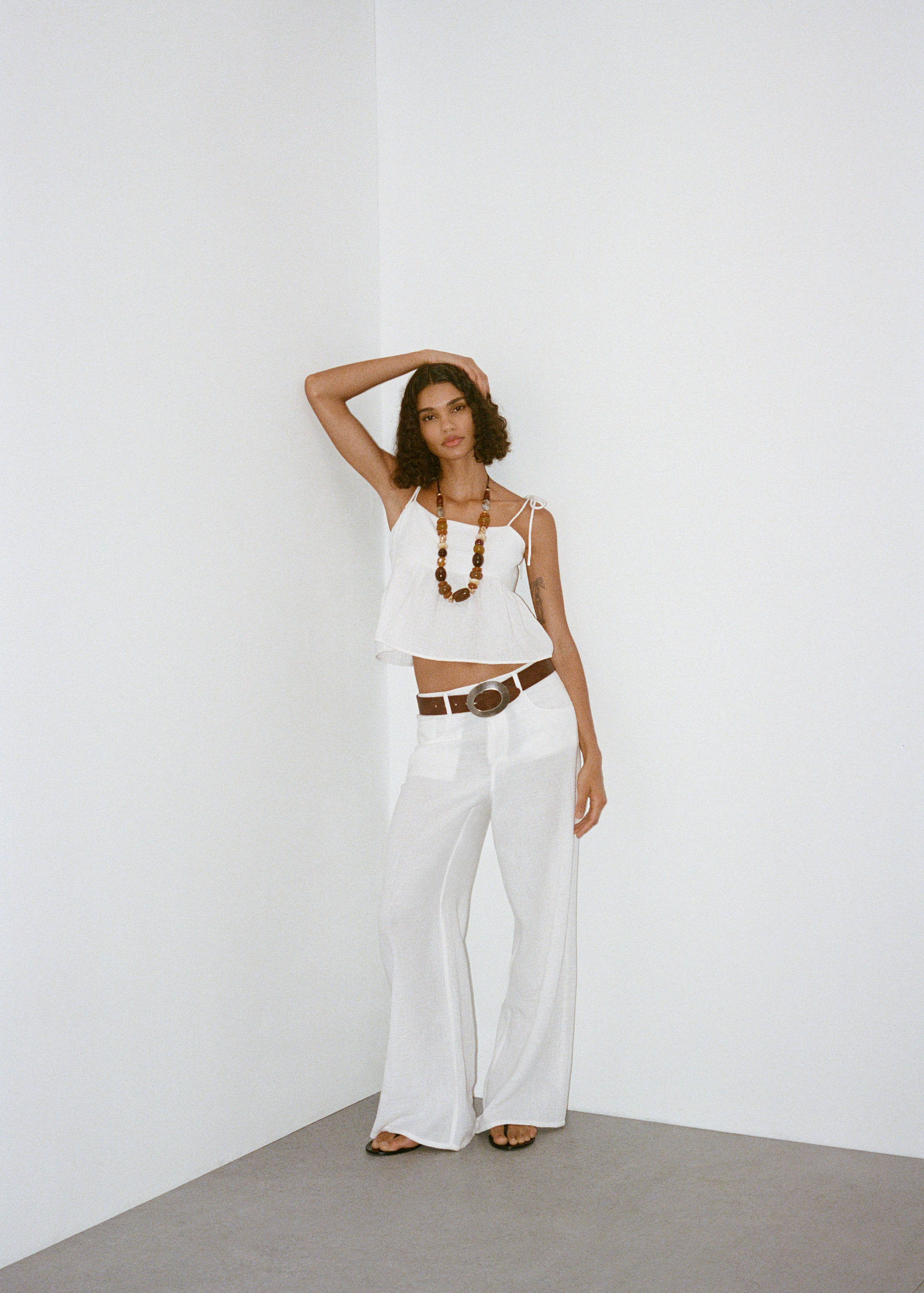 Straight-fit cotton trousers - Details of the article 7