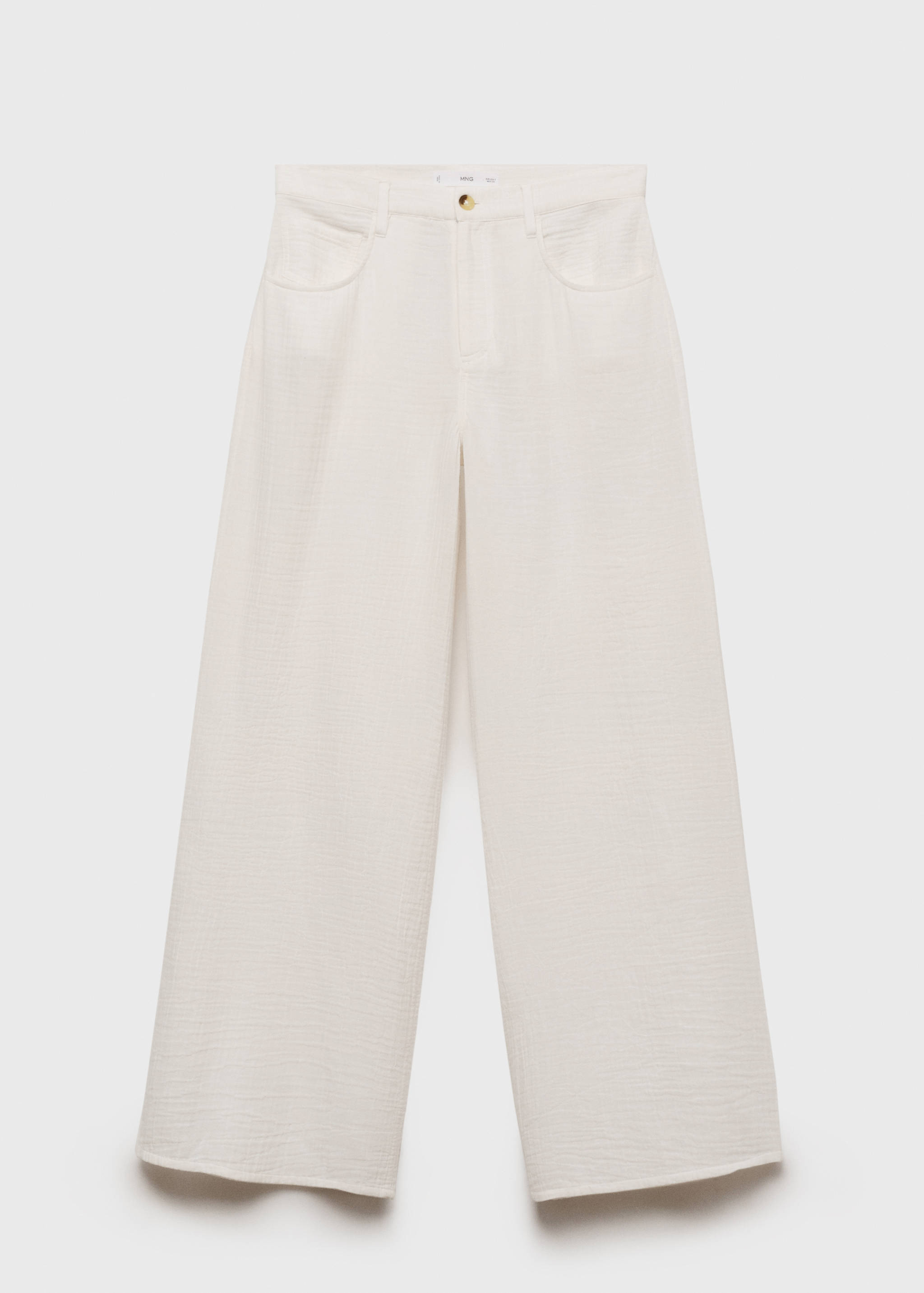Straight-fit cotton trousers - Article without model