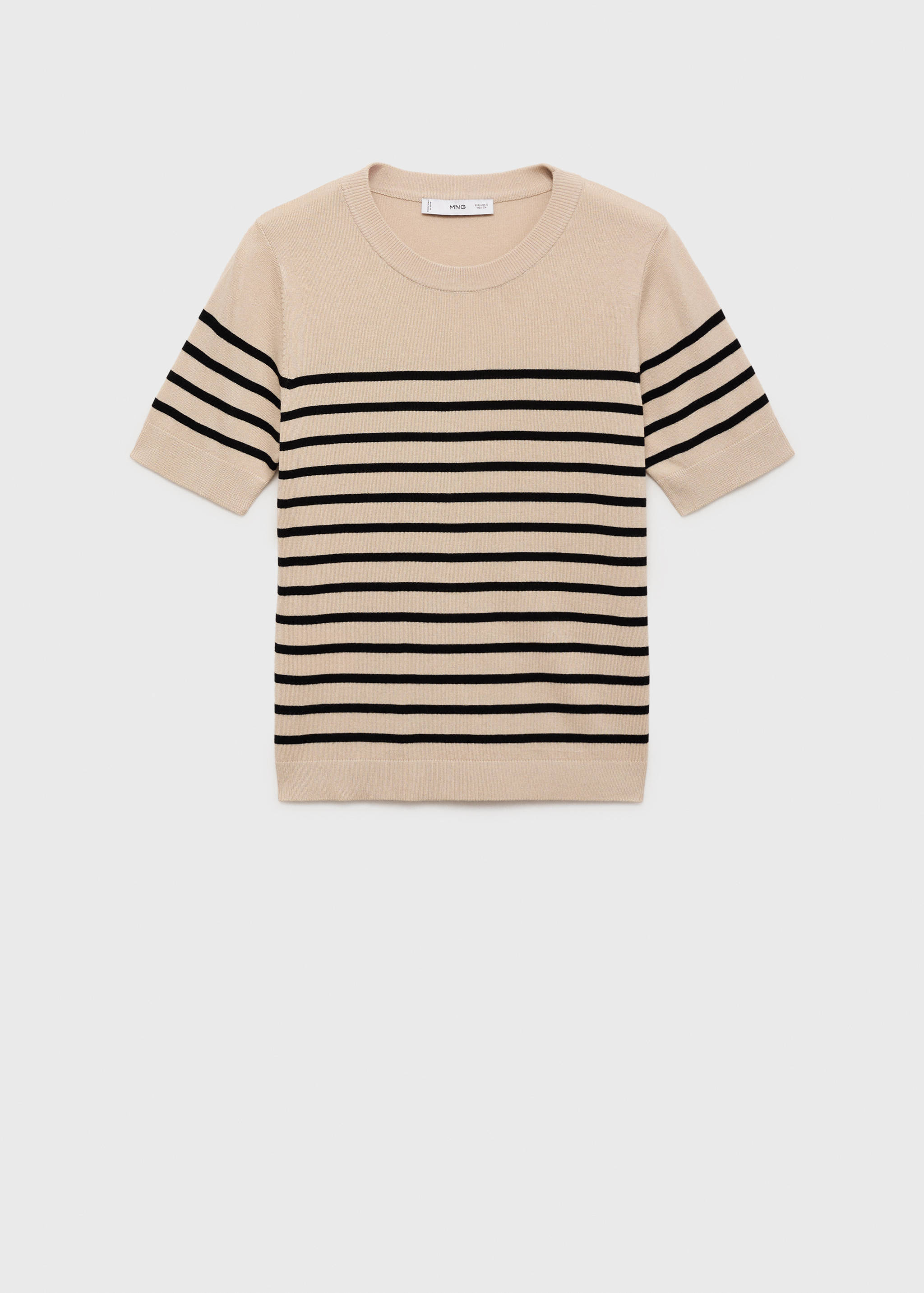 Short-sleeved fine-knit sweater - Article without model
