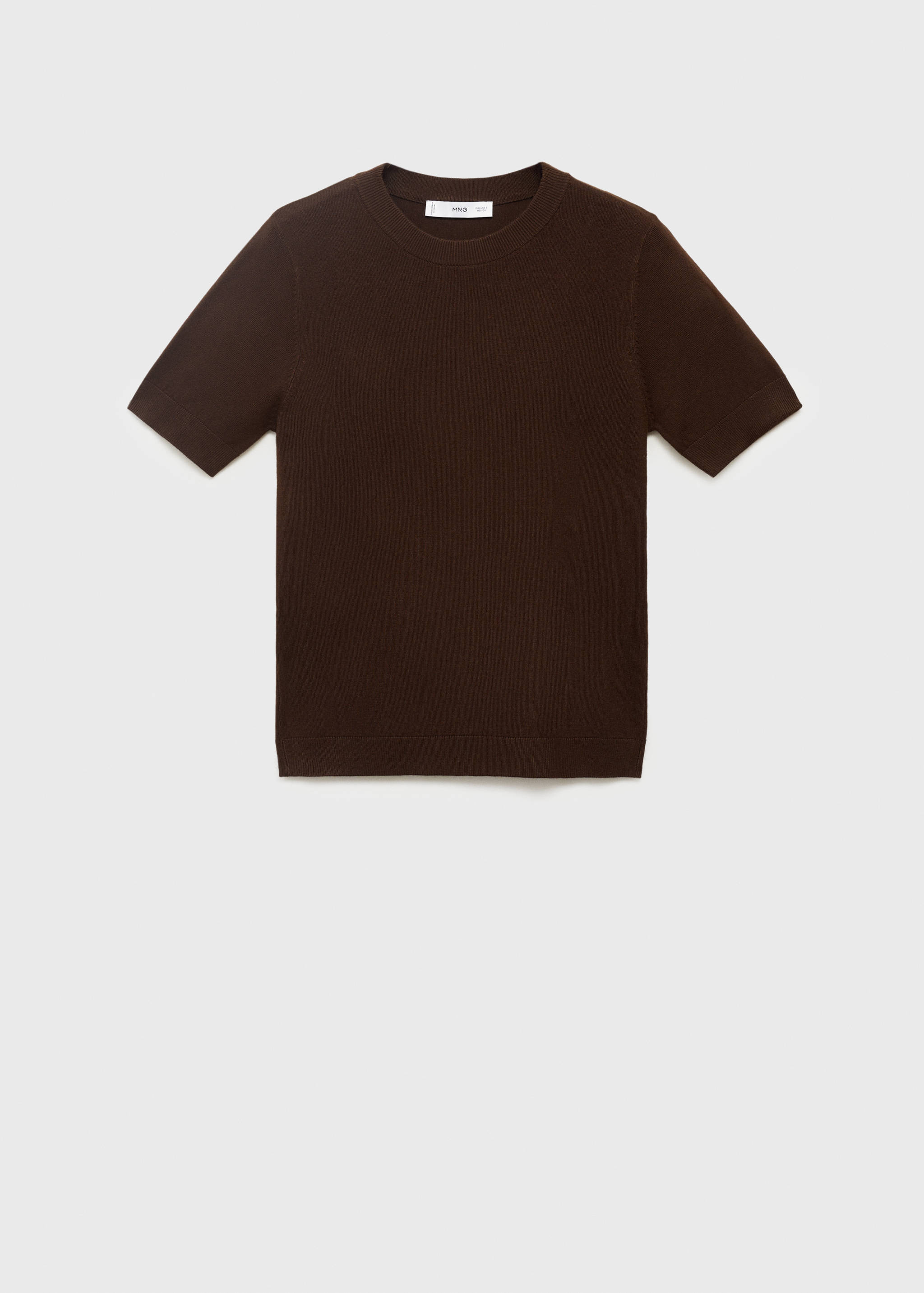 Short-sleeved fine-knit sweater - Article without model