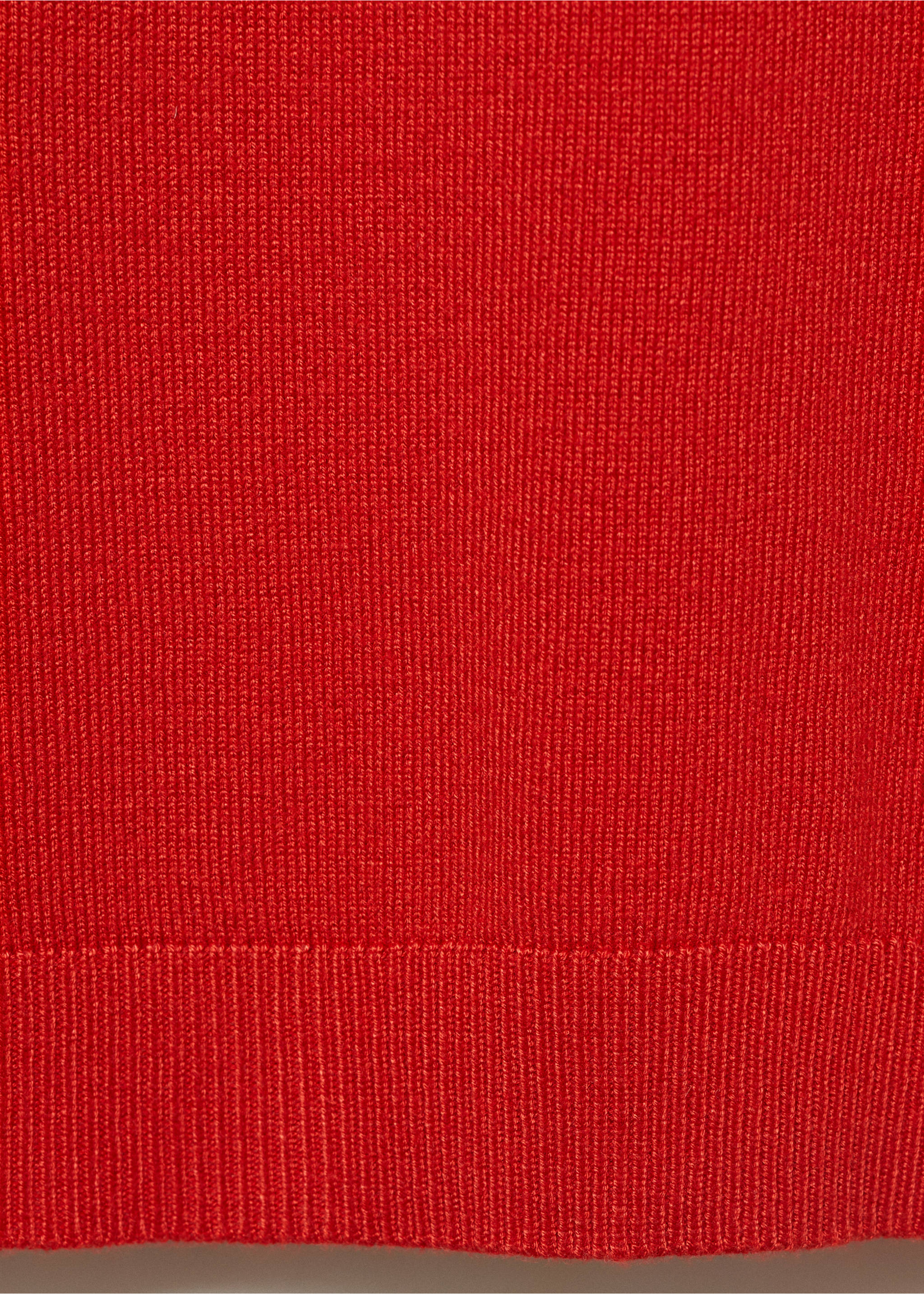 Short-sleeved fine-knit sweater - Details of the article 0, Red. Ref: 17091198-00.