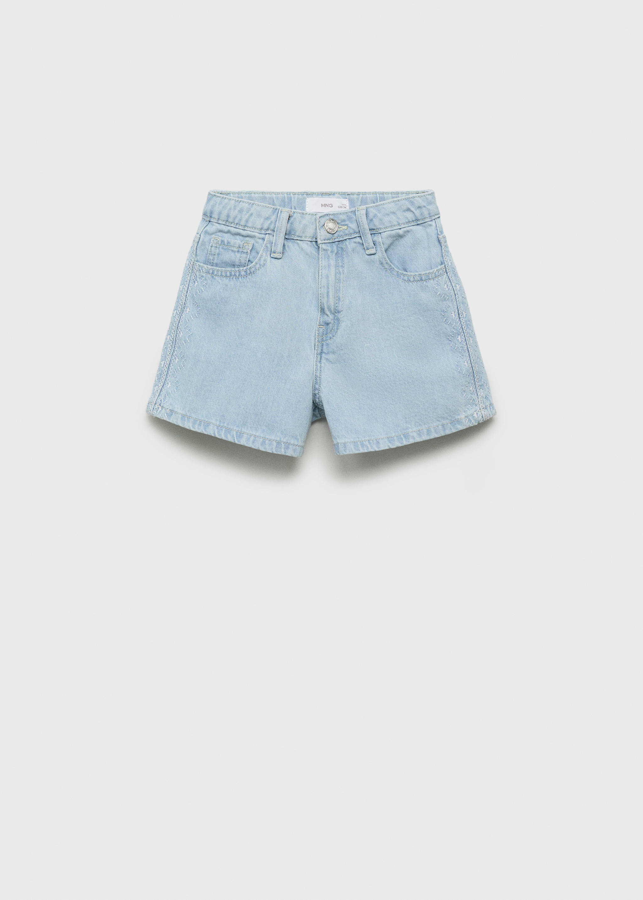 Embroidered cotton shorts - Article without model