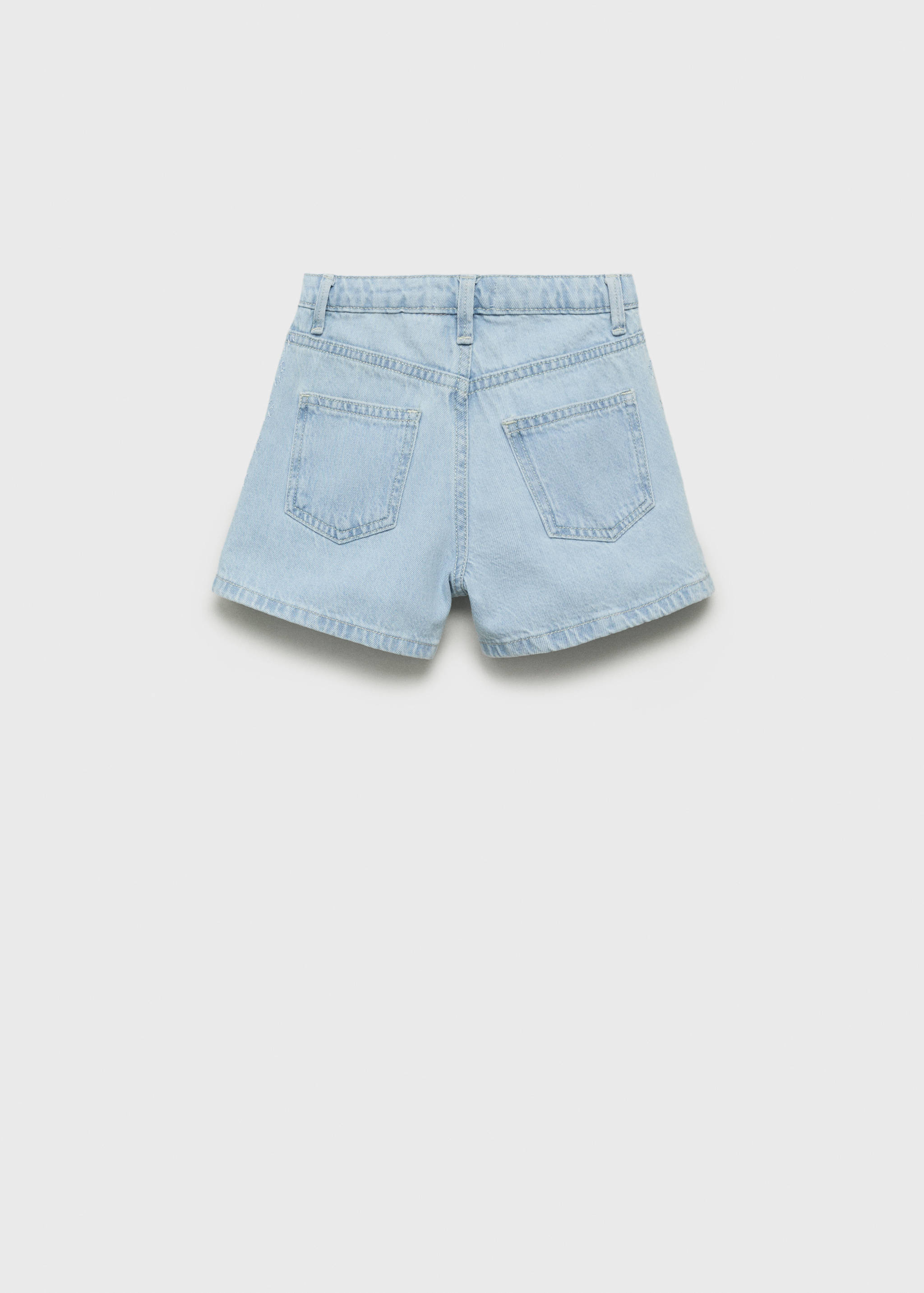 Embroidered cotton shorts - Reverse of the article