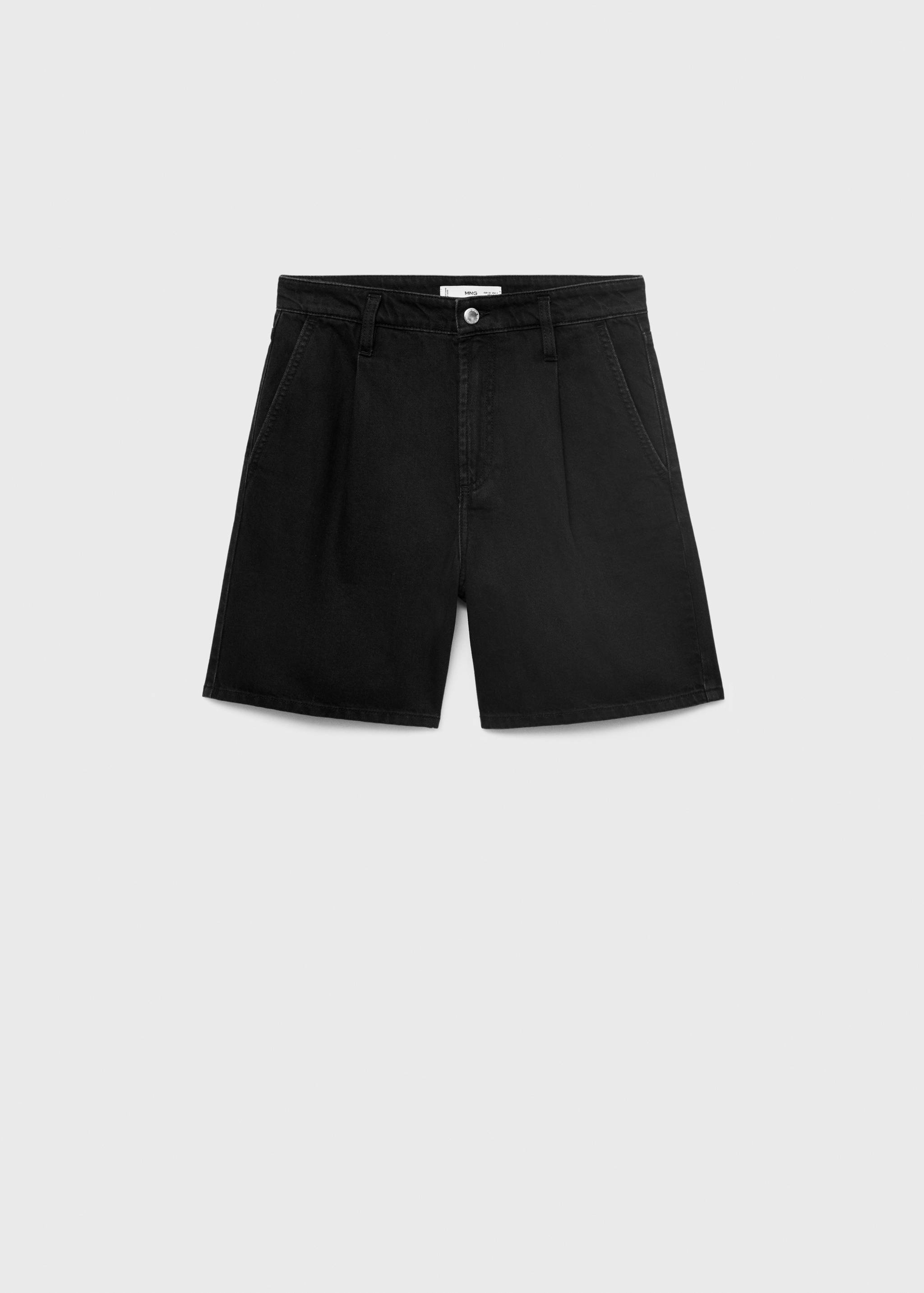 Bermudas denim tiro medio pinzas - Artículo sin modelo