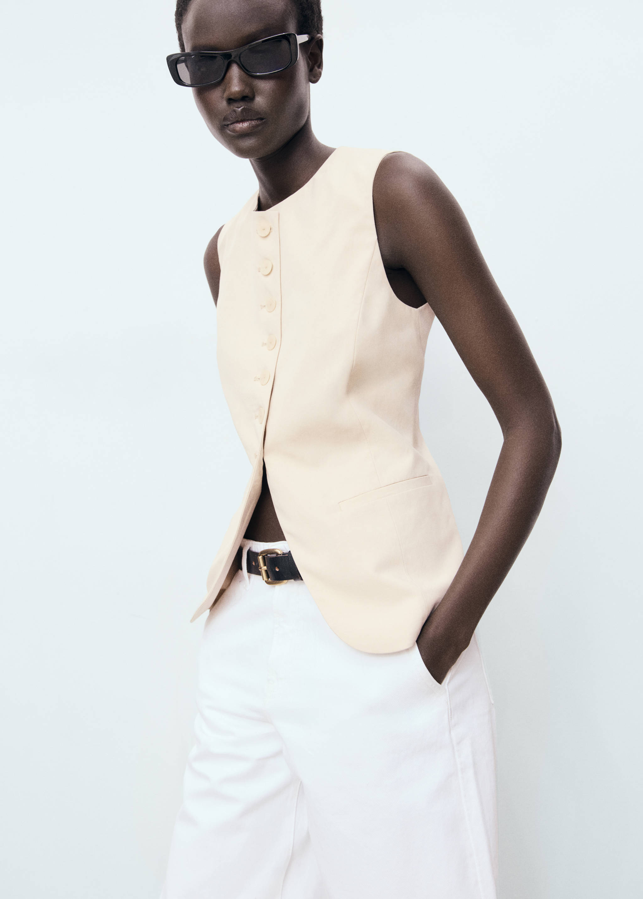 صدرية بدلة بأزرار - رؤية وسط