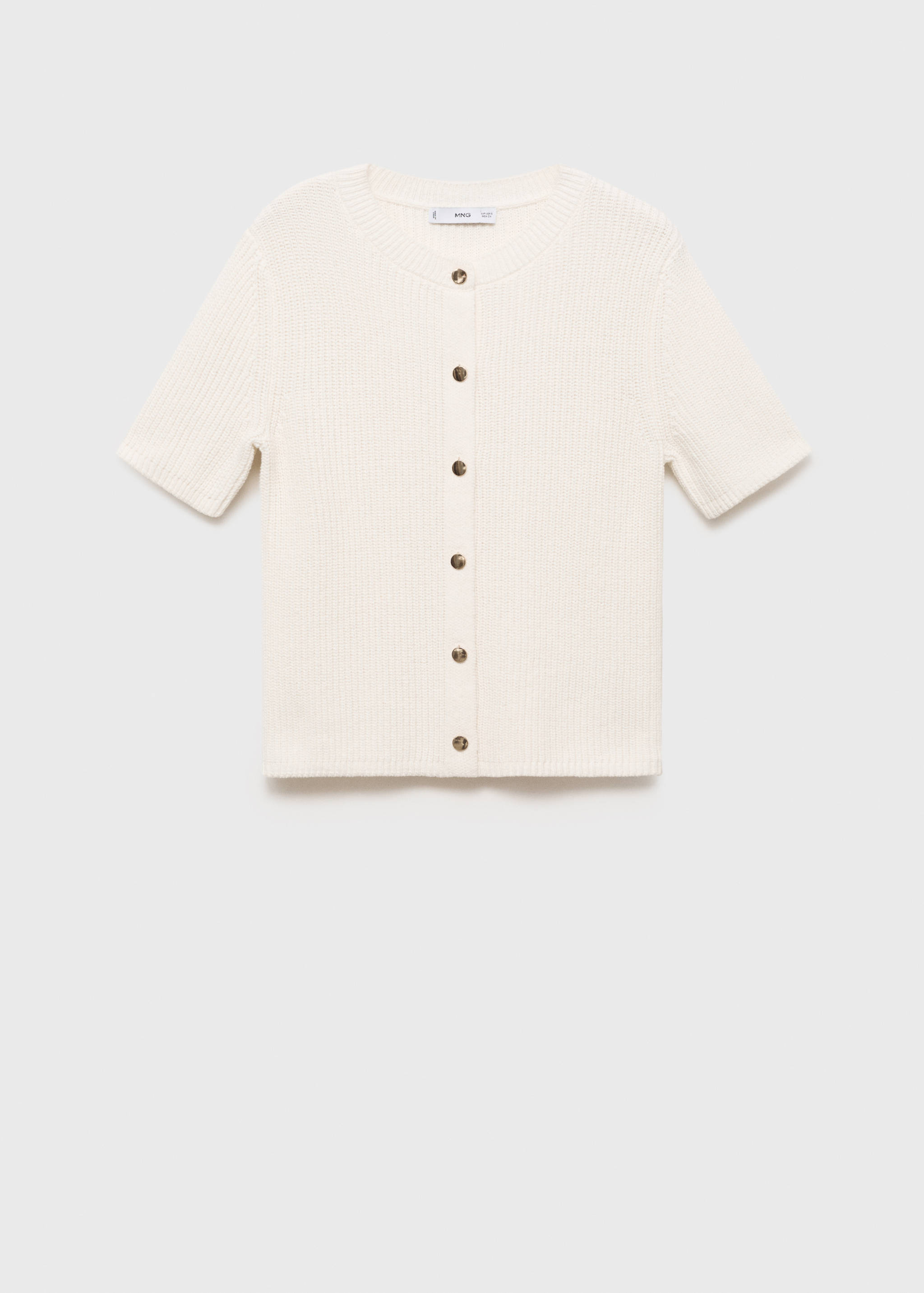 Short-sleeved knitted cardigan - Article without model