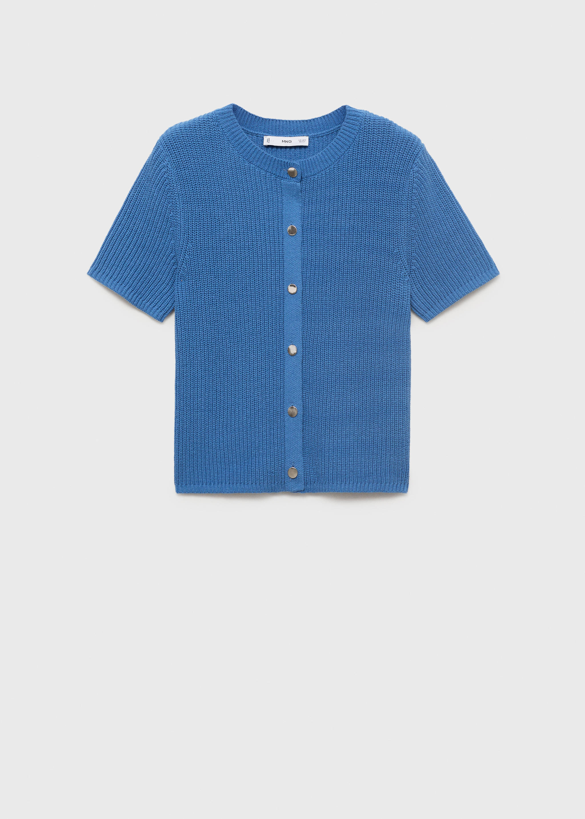 Short-sleeved knitted cardigan - Article without model