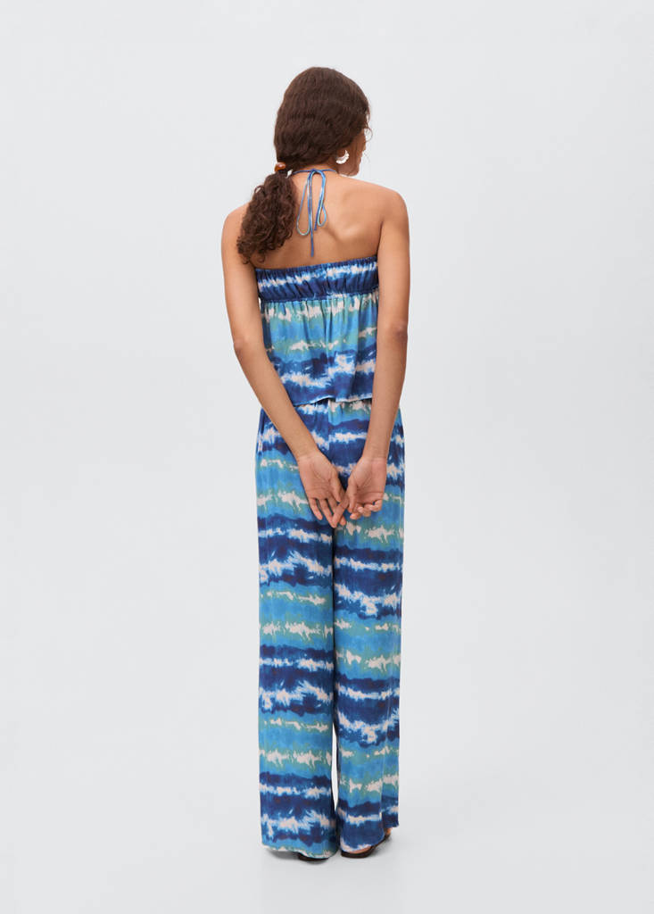 Top with tie-dye print — Blue