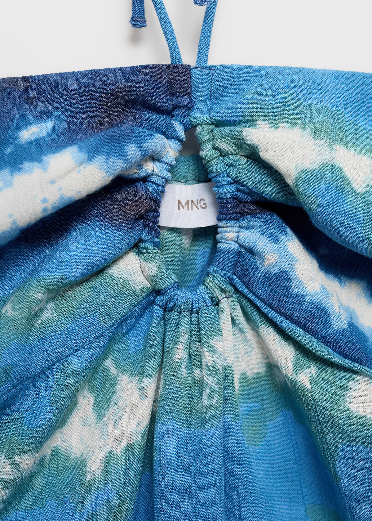 Top with tie-dye print — Blue