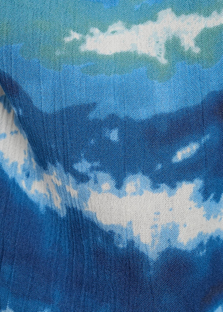 Top with tie-dye print — Blue