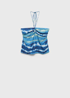 Top with tie-dye print — Blue 4