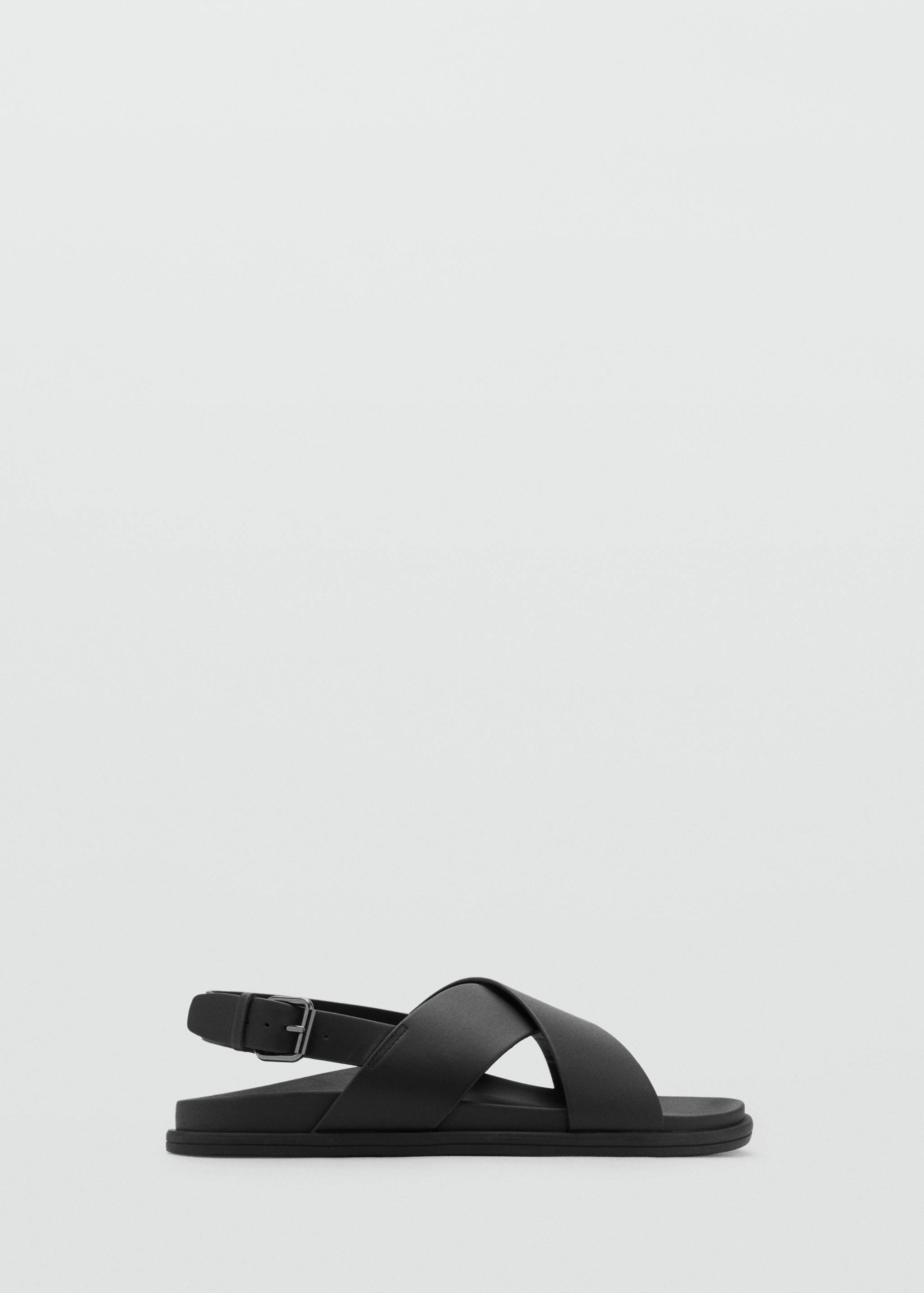 100% leather crossed strap sandal - Article without model