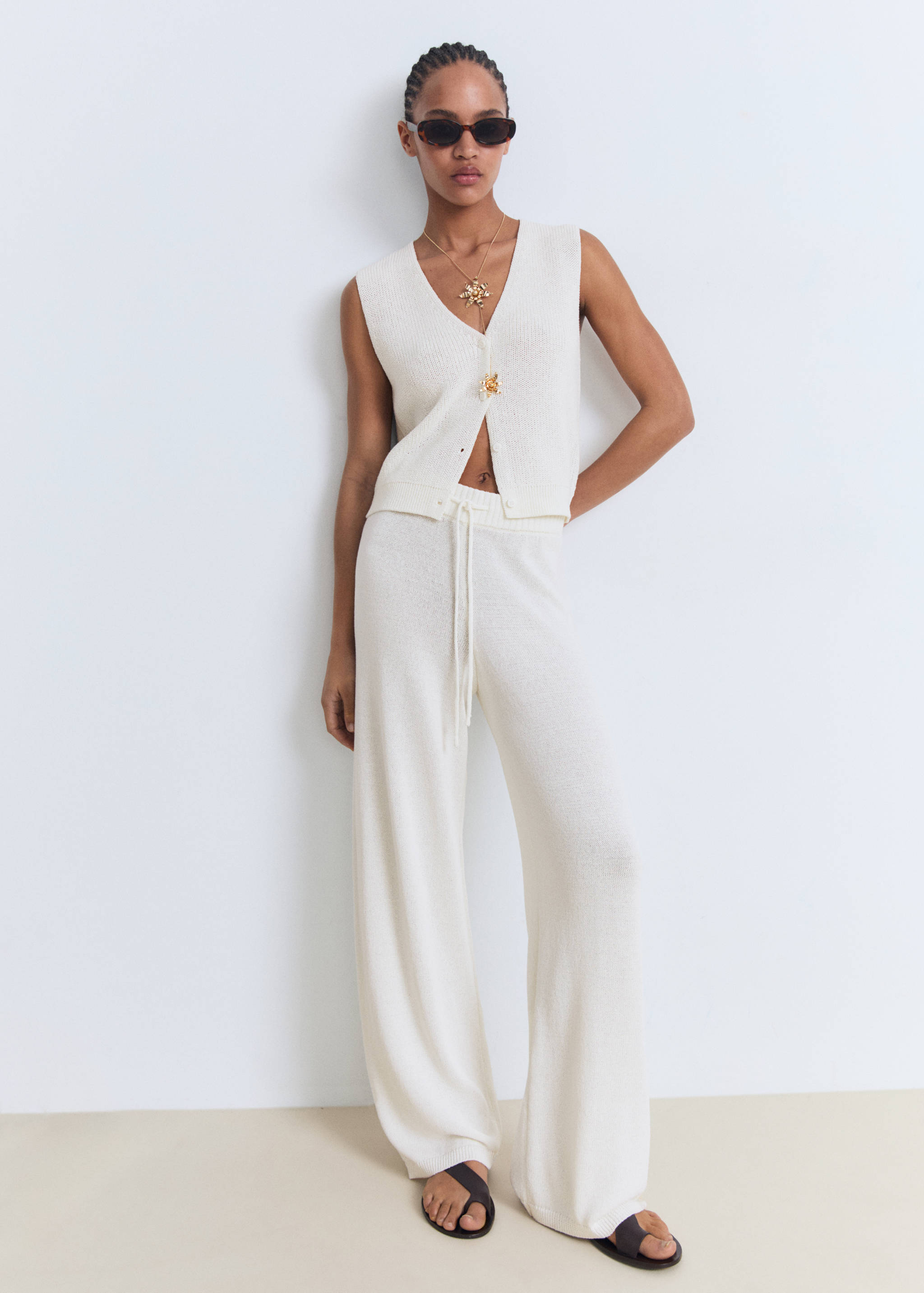 Vestă din tricot ajurată - Plan general